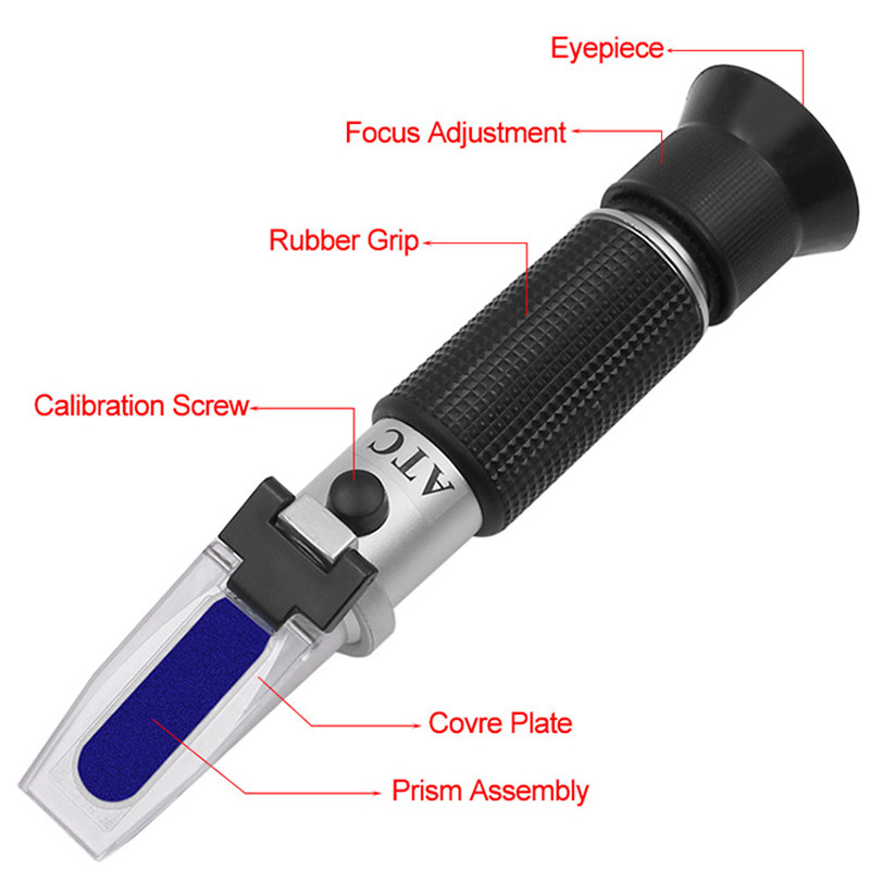 Handheld 0-90% Sugar Refractom - Refractometer Salinity recension och pris