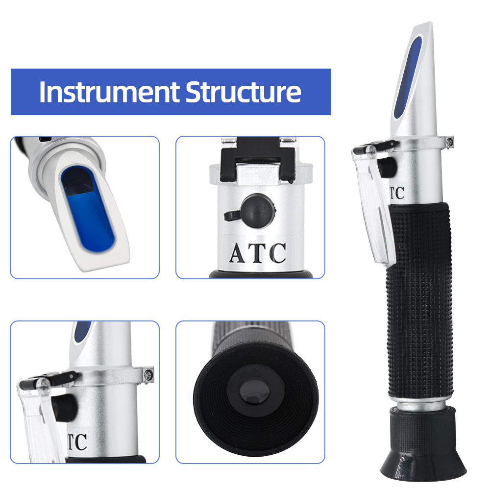 Handheld 0-90% Sugar Refractom - Refractometer Salinity recension och pris