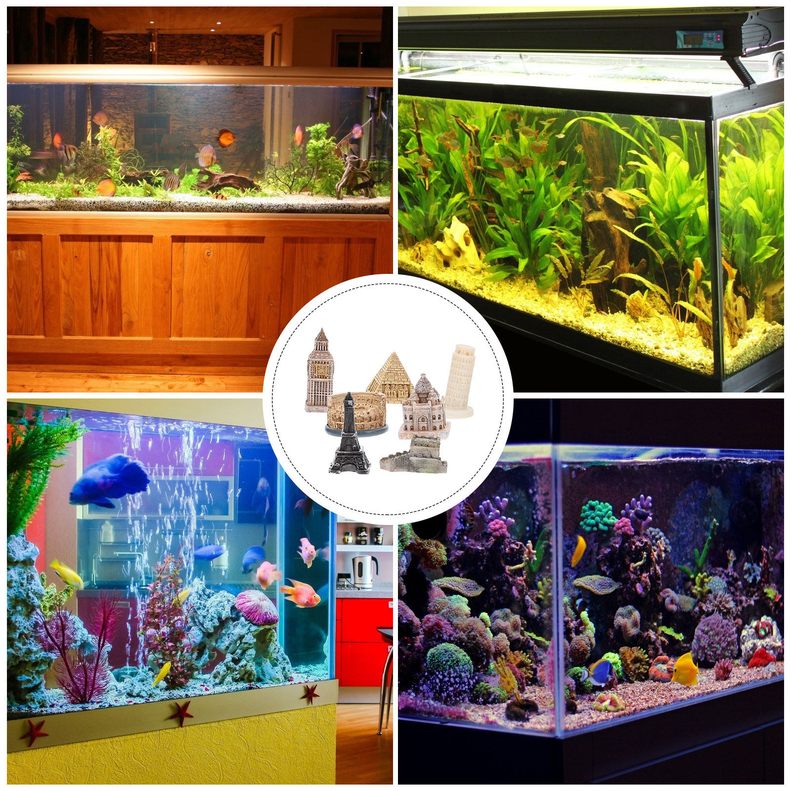 7Pcs Roman Sculpture Set Minia - Aquarium & Marine Museum recension och pris