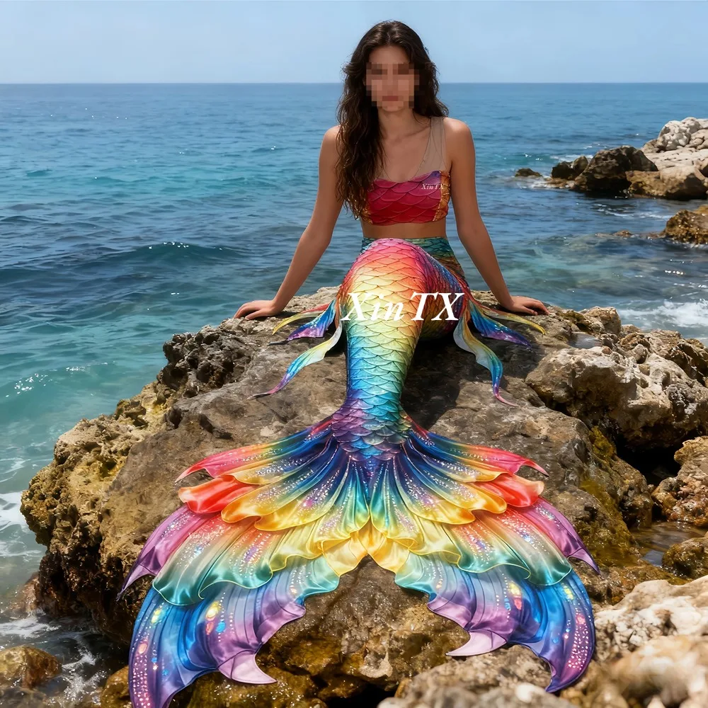 Mermaid tail rainbow-colored l - Aquarium & Marine Museum recension och pris
