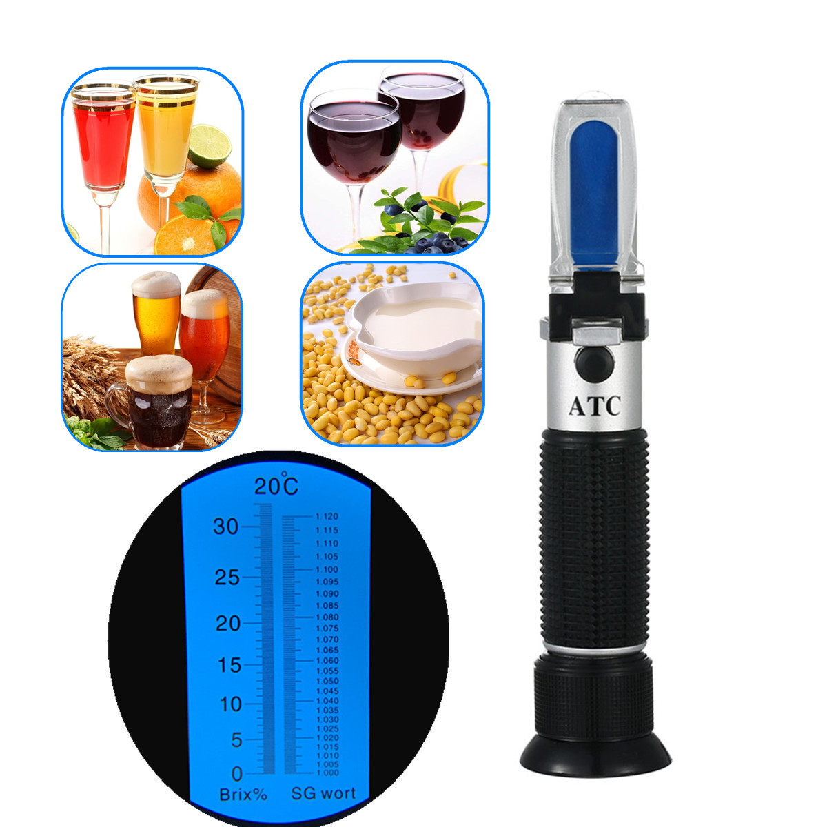 Refractometer 0-32% Brix Beer  - Refractometer Salinity recension och pris