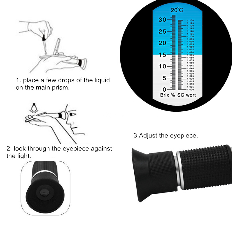 Refractometer 0-32% Brix Beer  - Refractometer Salinity recension och pris