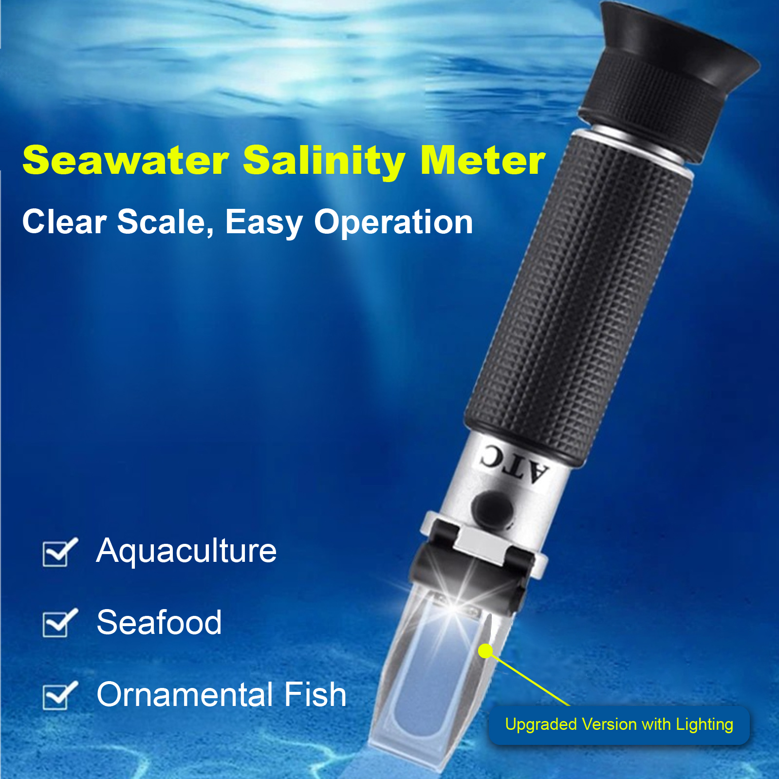 ATC Digital Salinity 0-28% 0-1 - Refractometer Salinity recension och pris