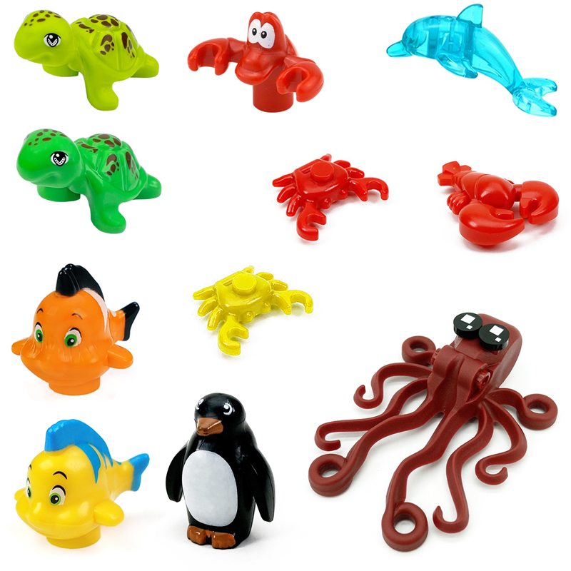 Marine Life Animal MOC Buildin - Marine Aquarium Hermit Crab recension och pris